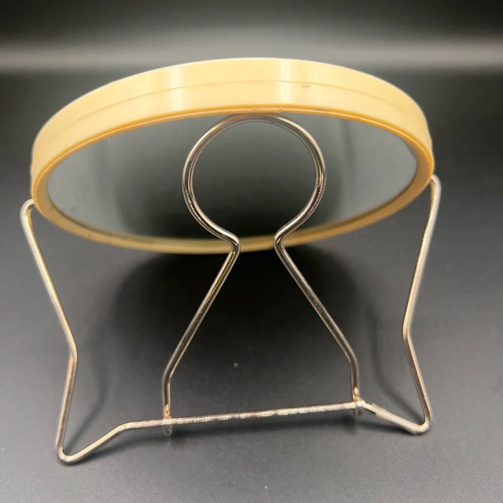 Vintage Vanity Travel Shaving mirror swivel Vintage barber Hanging Tripod 1960s